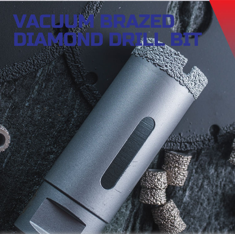 Vauum brazed diamond drill bit